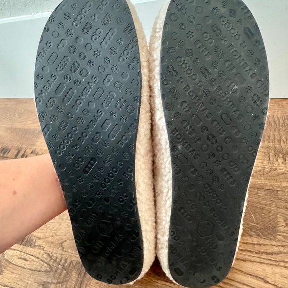 Bombas Sunday Slipper Sherpa Cream Women's Size 9 Worn Once - Picture 6 of 7